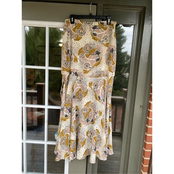 Free People (x Resolve) Pebble Fate CREPE MAXI SKIRT Paisley, Sz 12, MSRP $128 - Picture 7 of 13